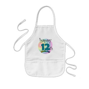 Happy 12th Birthday Kids Apron