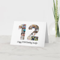 Happy 12th Birthday Number 12 Custom Photo Collage