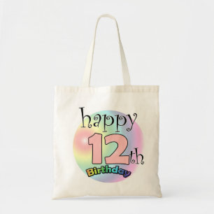 Happy 12th Birthday (roze) Tote Bag