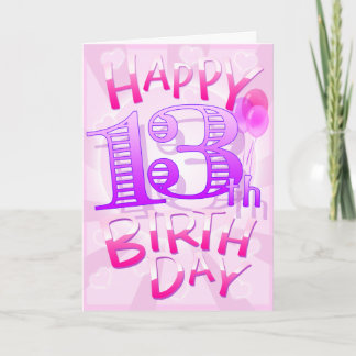 Happy 13th Birthday Card