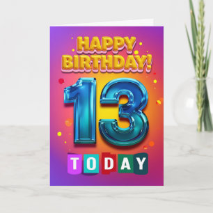 Happy 13th Birthday Card