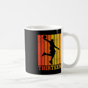Happy 13th Birthday Decorations For Boys Basketbal Coffee Mug