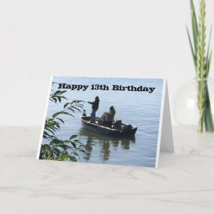HAPPY *13th BIRTHDAY *FISHERMAN* Card