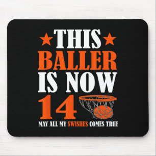 Happy 14th Birthday 14 Year Old Bysketbyll 14th Bi Mouse Pad