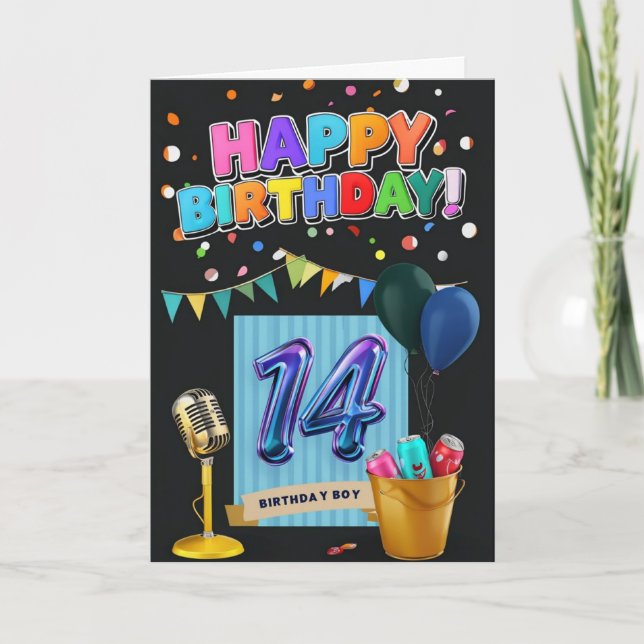 Happy 14th Birthday Card (Front)