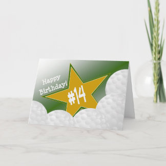 Happy 14th Birthday, Golf Star! Card