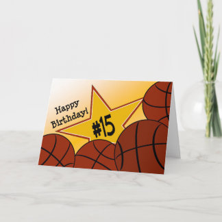 Happy 15th Birthday, Basketball Star! Card