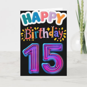 Happy 15th Birthday Card