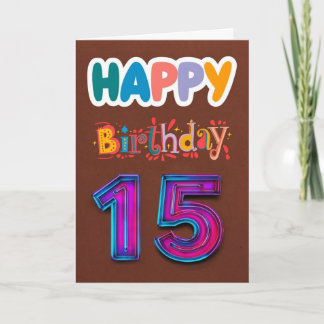 Happy 15th Birthday Card