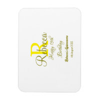 Happy 15th Birthday yellow add name monogram moder