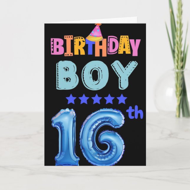 Happy 16th Birthday Card (Front)