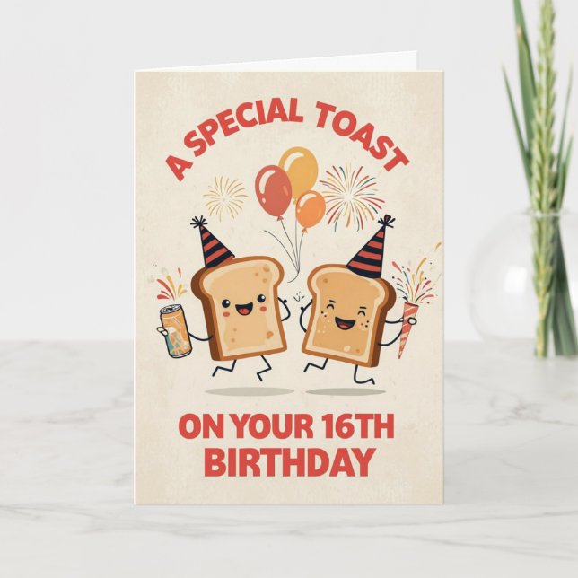 Happy 16th Birthday Card (Front)