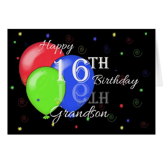 Happy 16th Birthday Grandson Card Au