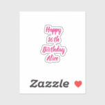 Happy 16th Birthday Pink Custom Name Girly Cool<br><div class="desc">Designed with text template for "Happy 16th Birthday" message and name which you can customise! You may also change the background colour as you like.</div>