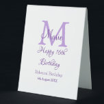 Happy 16th Birthday purple add name monogram moder<br><div class="desc">beautiful design</div>