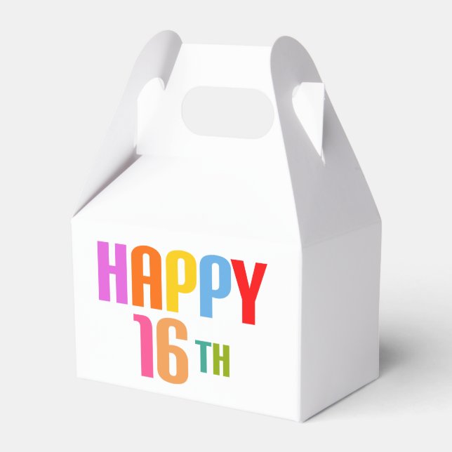 Happy 16th favour box (Front Side)