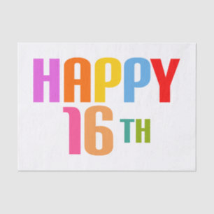 Happy 16th tissue paper