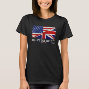 Happy 1776 Brexit 4th Of July American British Fla T-Shirt