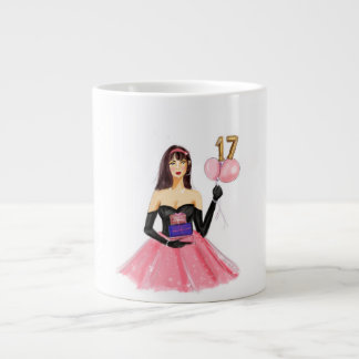 Happy 17th birthday  large coffee mug