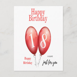Happy 18th Birthday Card
