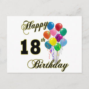 Happy 18th Birthday Gifts Postcard
