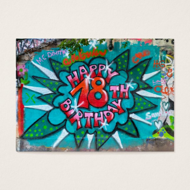 Happy 18th Birthday Graffiti (Front)