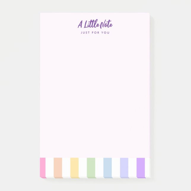 Happy 18th Birthday in Rainbow Stripes Post-it Notes (Front)