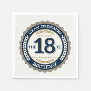 Happy 18th Birthday Napkin