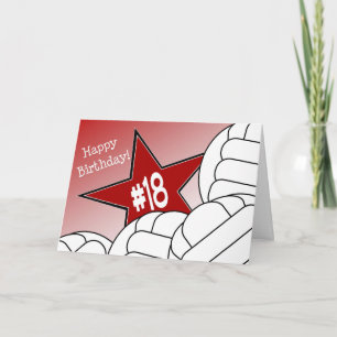 Happy 18th Birthday, Volleyball Star! Card