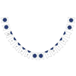 Happy 18th! Mandala in dark blue Bunting