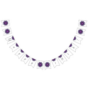 Happy 18th! Mandala in purple Bunting