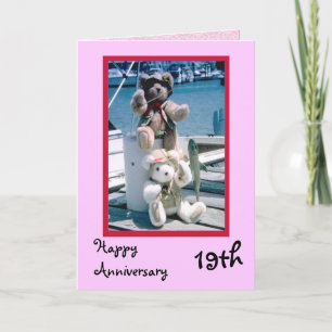 Happy 19th Anniversary, Customizable Card