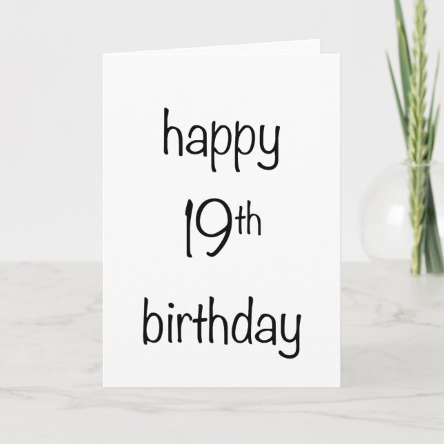 happy 19th birthday card (Front)