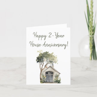 Happy 1-Year House Anniversary Thank You Card