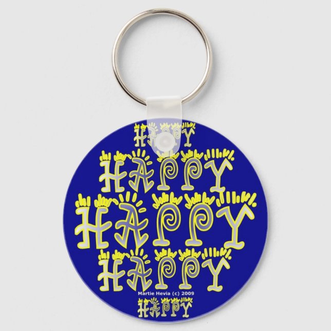 Happy (1c) Keychain (Front)