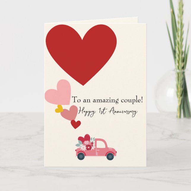Happy 1st Anniversary Endless Joy Anniversary Card (Front)