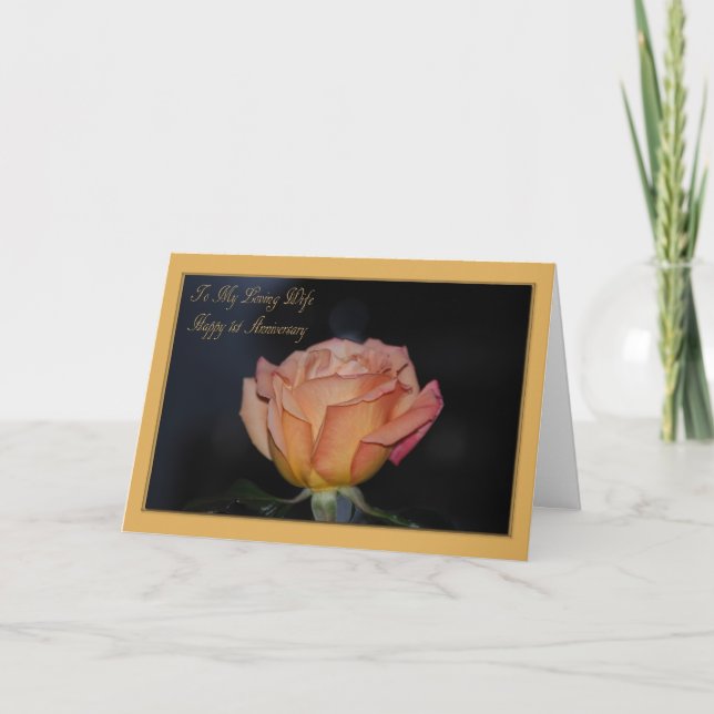 Happy 1st Anniversary Wife Card (Front)