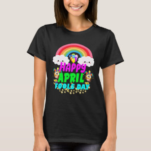 Happy 1st April Fools Day 2022 Joke Rainbow  For T-Shirt