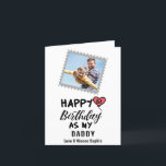 Happy 1st Birthday as my Daddy Custom Photo Holiday Card<br><div class="desc">Happy 1st Birthday as my Daddy Love & Kisses,   with a personalised name,  message & image</div>