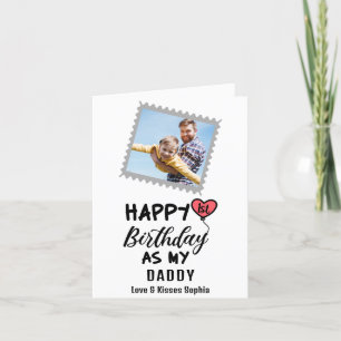 Happy 1st Birthday as my Daddy Custom Photo Holiday Card