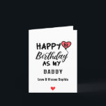 Happy 1st Birthday as my Daddy Love & Kisses Baby Holiday Card<br><div class="desc">Happy 1st Birthday as my Daddy Love & Kisses,  Baby elephant with a custom name & message</div>