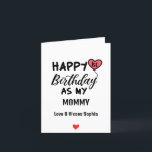 Happy 1st Birthday as my Mummy Love & Kisses Baby Holiday Card<br><div class="desc">Happy 1st Birthday as my Mummy Love & Kisses,  Baby elephant with a custom name & message</div>
