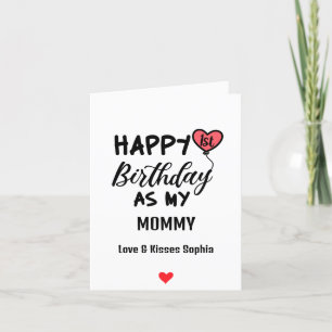 Happy 1st Birthday as my Mummy Love & Kisses Baby Holiday Card