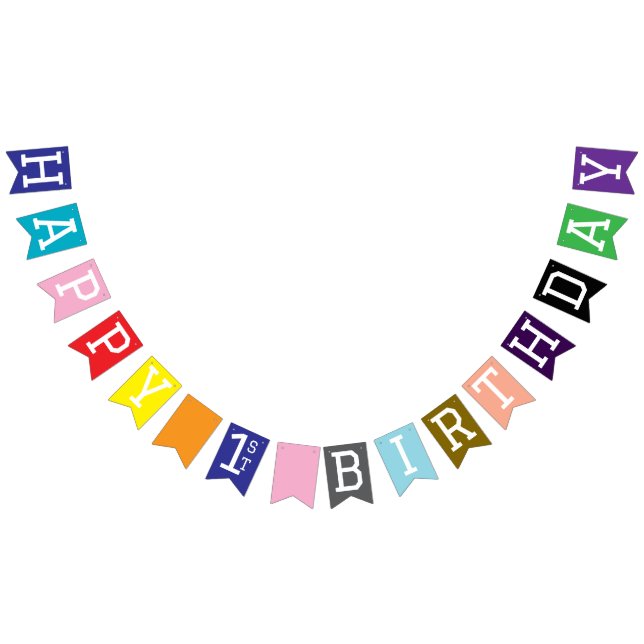 Happy 1st Birthday  Bunting (All)