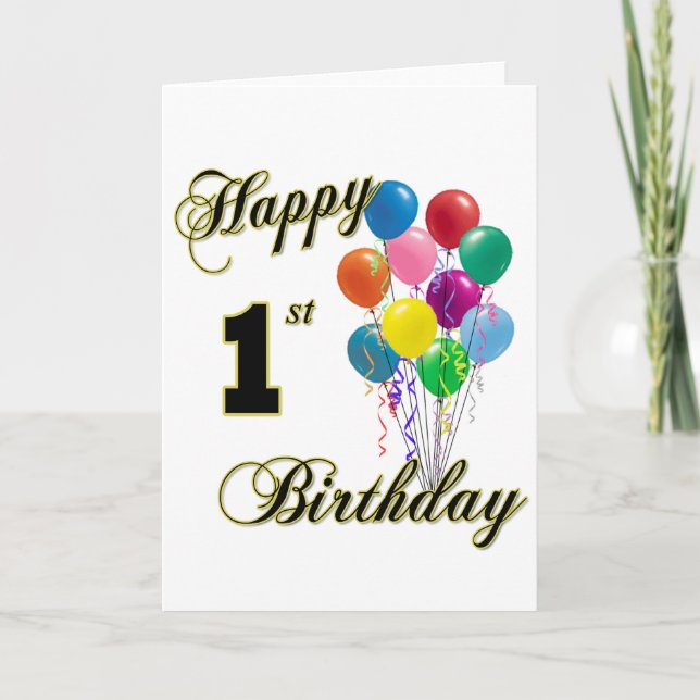 Happy 1st Birthday Card (Front)
