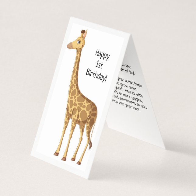 Happy 1st Birthday - Children's Card (Front)