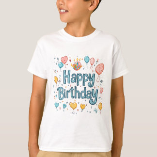Happy 1st Birthday – Cute balloon T-Shirt