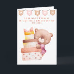 Happy 1st Birthday granddaughter Card<br><div class="desc">Heartfelt 1st Birthday to our Granddaughter card with a beautiful poem inside. Hand illustrated Cover in a pink theme, Perfect for a first Birthday, that that little one probably won't remember but will grow up seeing the photos and hearing the stories of of her first Birthday creating memories of her...</div>