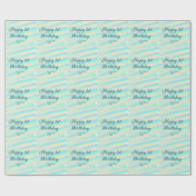 Happy 1st birthday kids baby blue green pastel ret