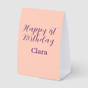 Happy 1st birthday orange purple boho retro name 